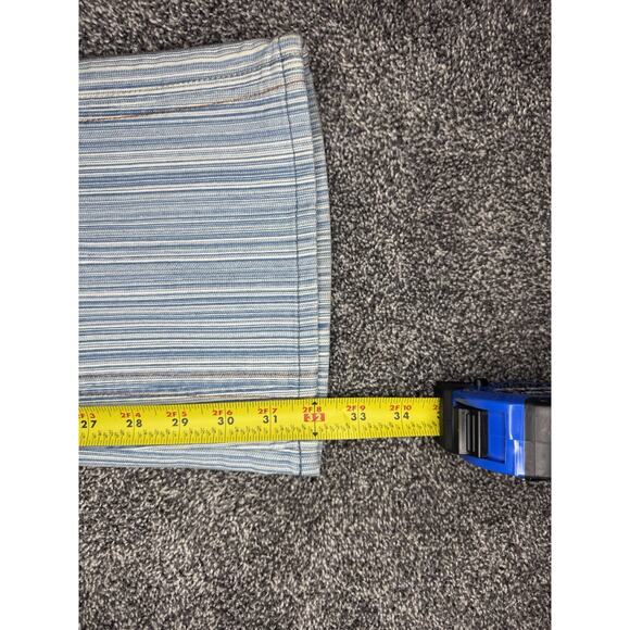 Vintage Gasoline Y2K Low Rise Striped Flare Jeans Denim Pants Boho Rave Size 11 - Picture 10 of 12